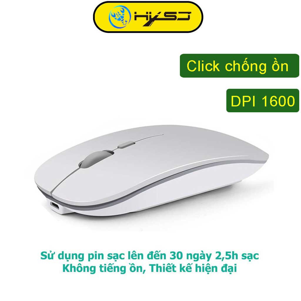 Chuột không dây sạc pin siêu mỏng 2.4ghz hxsj m101 không gây tiếng ồn sạc - ảnh sản phẩm 2