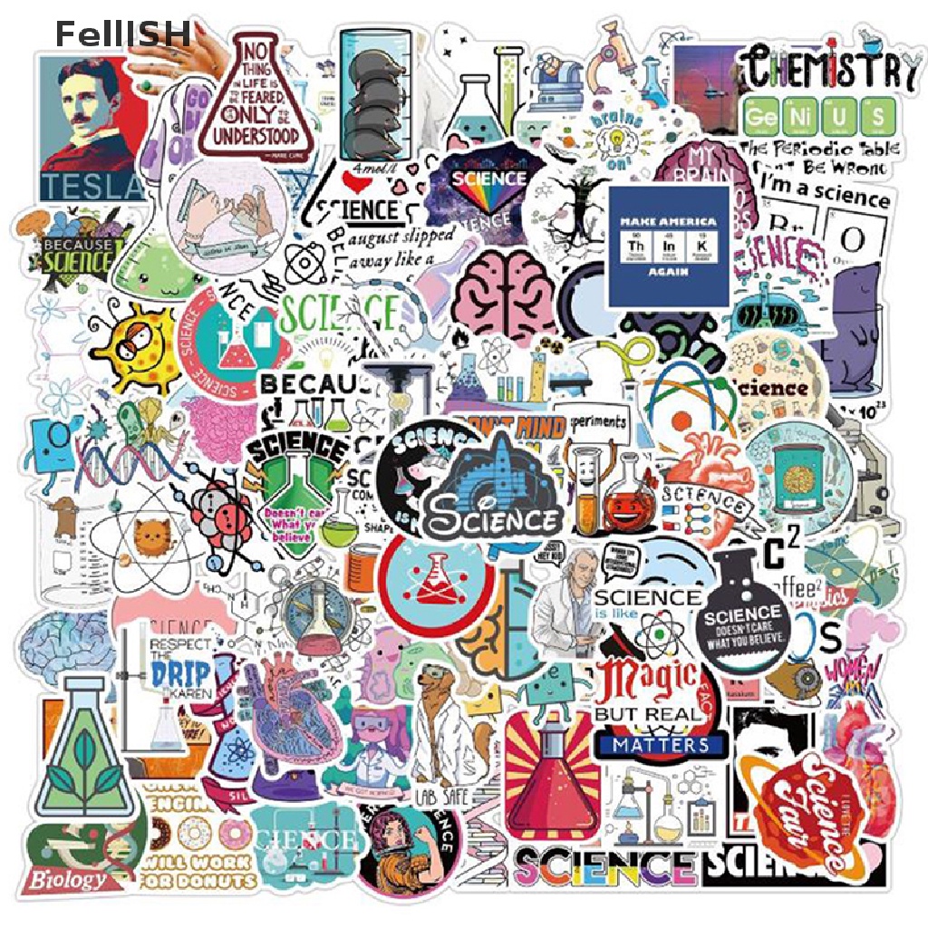 Bộ 100 Miếng Dán Hóa Học Cho Laptop Điện Thoại Ván Trượt 439br