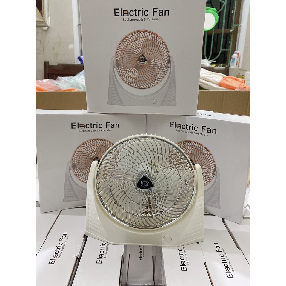 Quạt Tích Điện Super Fan, Quạt Mini xoay 360 độ Cực Mát Để Bàn Làm Việc, Ô Tô Siêu Tiện Lợi Có Thể Mang Đi HÀNG LOẠI 1