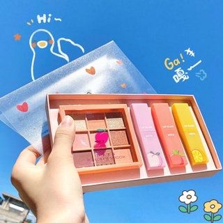 Set 3 cây son kem lì và phấn mắt dưỡng ẩm