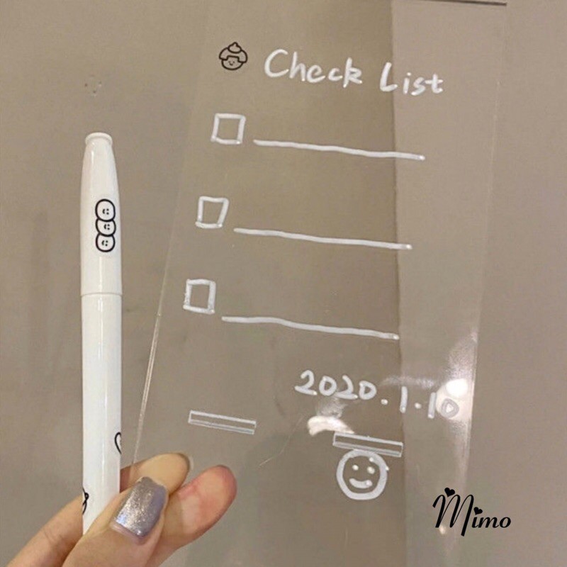 [HÀNG MỚI] Bảng ghi chú để bàn chất liệu nhựa  trong suốt  thiết kế sáng tạo có thể tẩy xóa tiện lợi