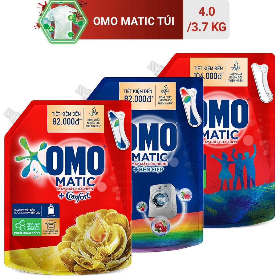 [MẪU MỚI] Nước Giặt Omo Matic Cửa Trên-Cửa Trước 3.6kg/3,9KG