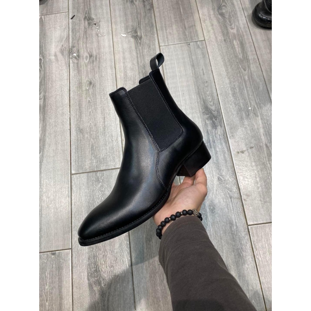 (Da Thật) Giày chelsea boot nam tăng chiều cao 7cm