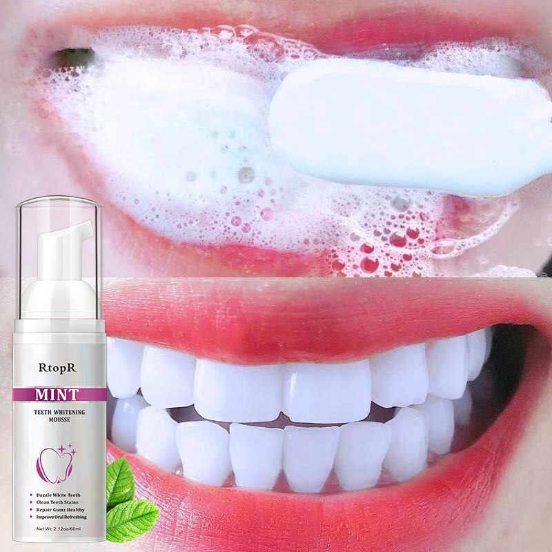[HCM][KissBeautyShop] RtopR Bọt Trắng Răng Làm Sạch Răng Khử Mùi Hôi Miệng Làm Trắng Răng Làm Trắng Răng 60ml KB-RR044
