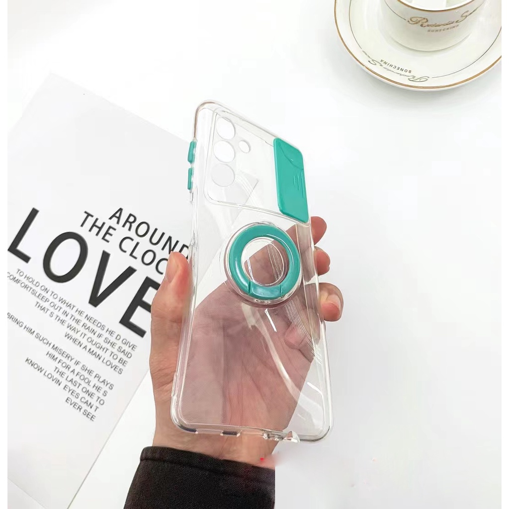 Ốp Lưng Trong Có Nhẫn Móc Cho Điện Thoại Samsung A13 A33 A53 A73