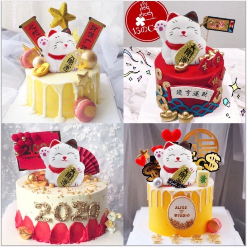 Mèo trang trí bánh