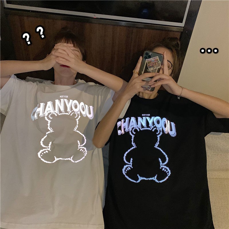 Áo thun phản quang tay lỡ gấu 3