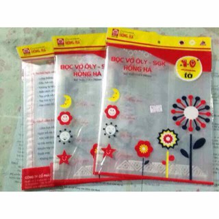 1 tập 10 cái bọc sách, bọc vở hồng hà, hàng tại công ty chất liệu đảm bảo đẹp, giá rẻ, sỉ cực rẻ