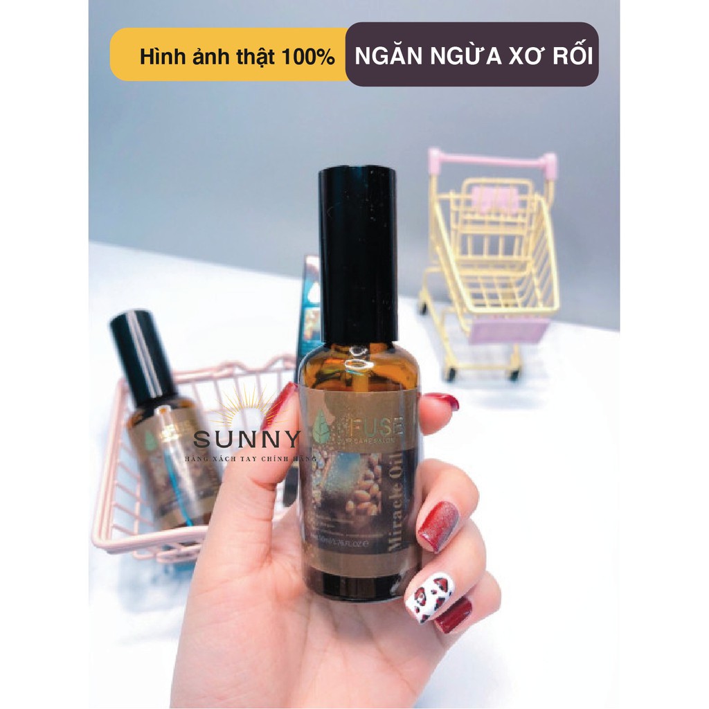 Dầu dưỡng tóc Cà Phê Miracle Oil 50ml mùi cà phê cực thơm, dưỡng tóc, ngăn ngừa xơ rối, không làm bết tóc