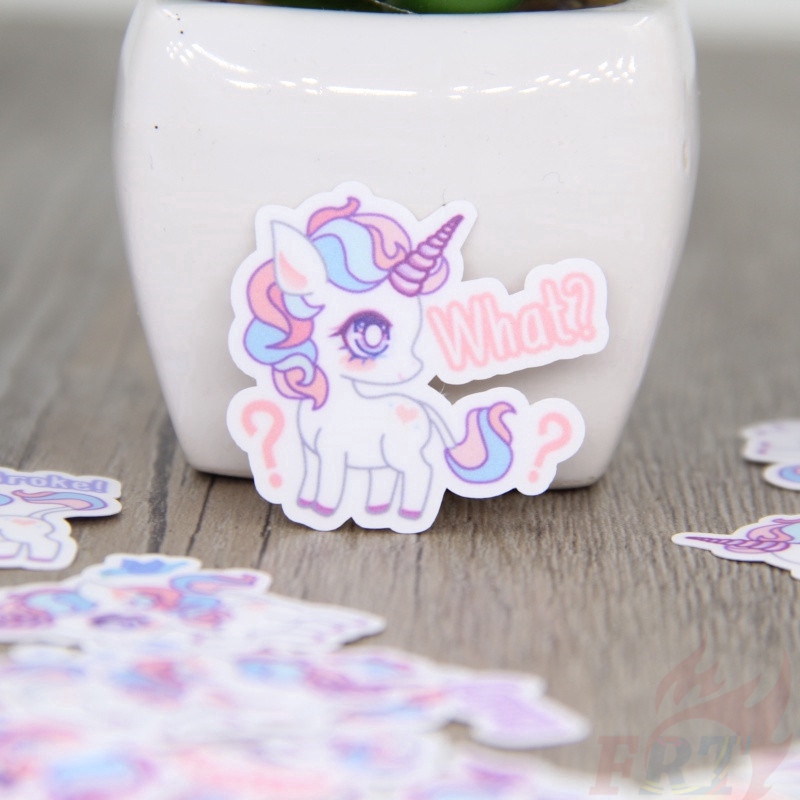 ❀ Dreamy Unicorn Diary Giấy và decal dán tường ❀ 40Pcs/set Harajuku Kawaii Album Scrapbooks DIY Decor Stickers GZ06732