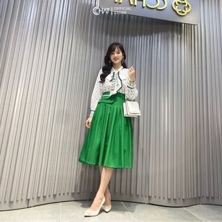 Sơ mi HT cổ nơ buộc CChat Clothes