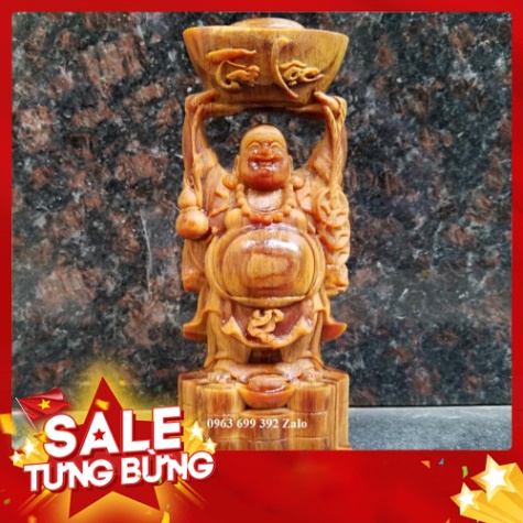 Tượng phật di lặc bằng gỗ huyết long