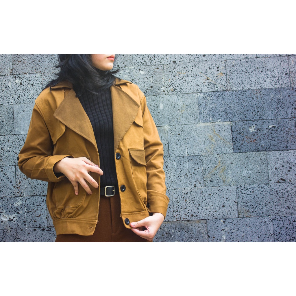 [CGM] ÁO KHOÁC BLAZER CỔ VEST RETRO CHẤT LIỆu Kaki Dày Dặn sịn xò | BigBuy360 - bigbuy360.vn