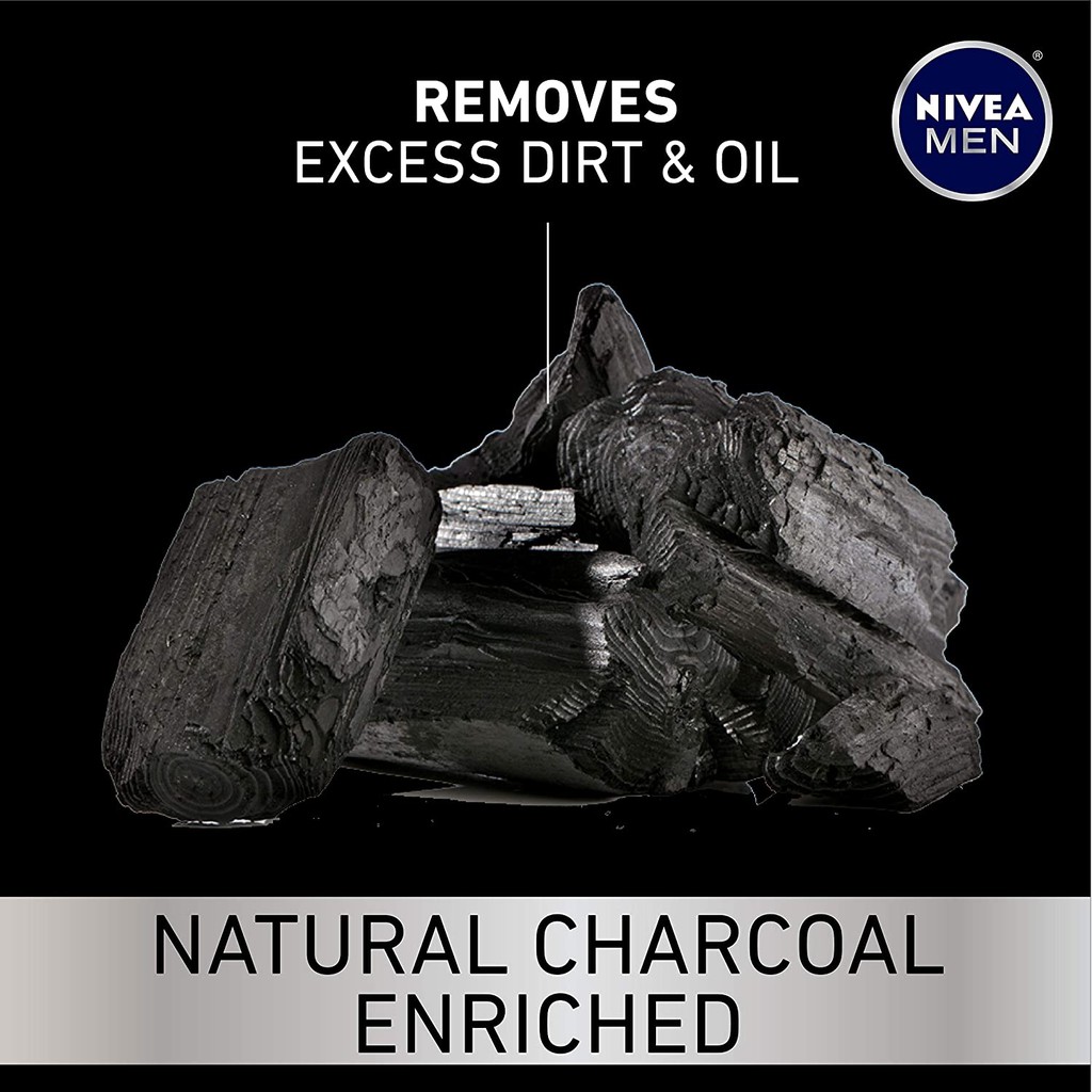 Gel rửa mặt & râu sạch sâu cho nam giới NIVEA Men DEEP Cleansing Beard & Face Wash With Natural Charcoal to Deeply Clean