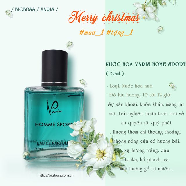 Nước hoa Varis HOME SPORT