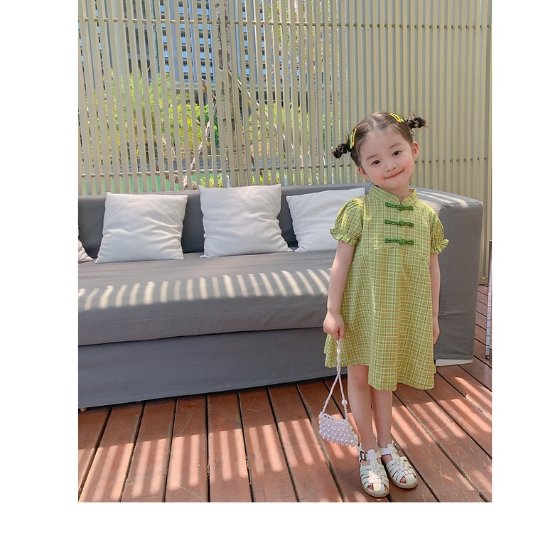 RG403_Rập giấy may đầm cổ tàu bé gái