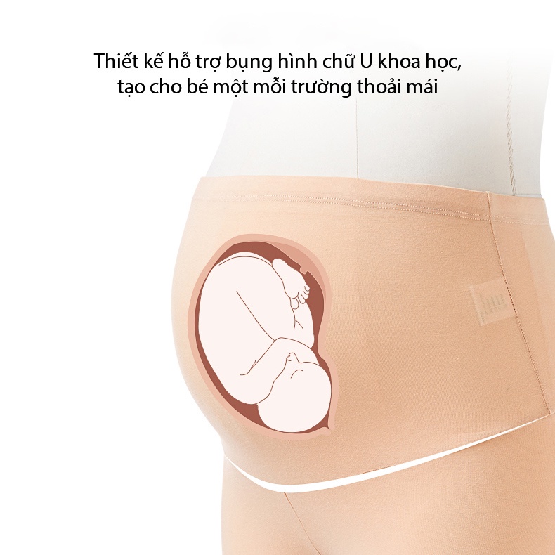 Quần Đùi Bầu, quần lót bầu Chất Liệu 100% Cotton Co Dãn Mềm Mại Thoáng Khí Có Chun Chỉnh Bụng FreeSize - KUB