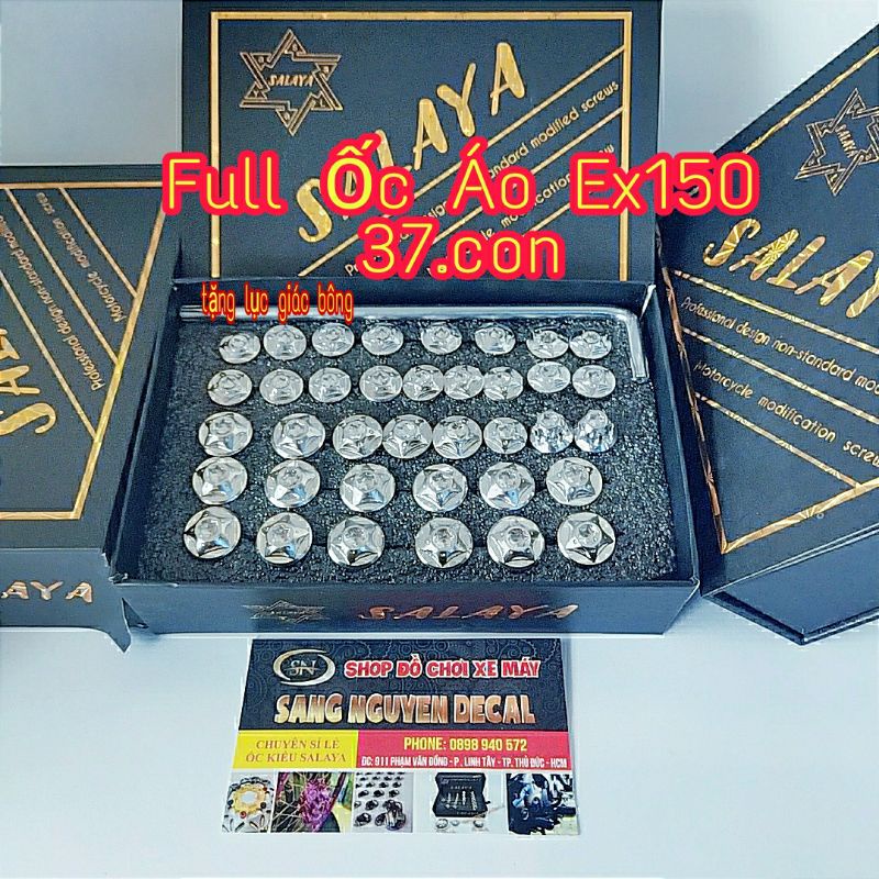 ốc áo ex150 salaya inox 304 ,Full ốc ao salaya 37 con