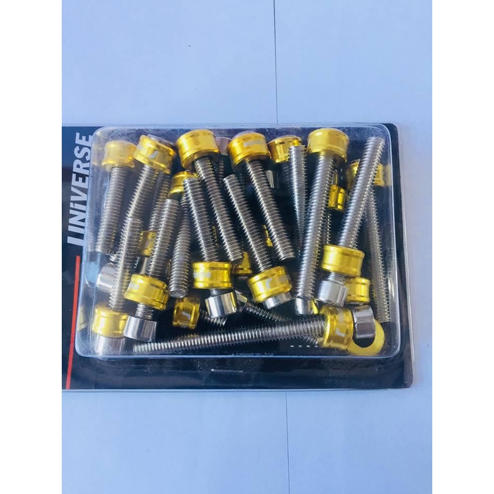 Bộ ốc lốc máy INOX LÔNG ĐỀN NHÔM EXCITER 150