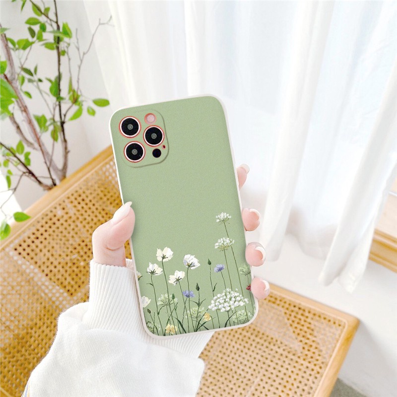 Ốp iphone 13Pro/Promax/11/12/Pro/Promax ốp lưng iphone chống sốc hoa lá nhẹ nhàng bảo vệ camera x/xs/xr/xsmax//6/7/8plus