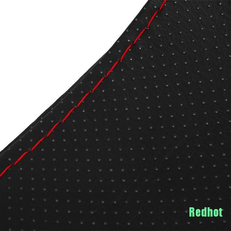 Bọc Vô Lăng Xe Hơi Chất Liệu Da Pu Màu Đỏ Đen 38cm