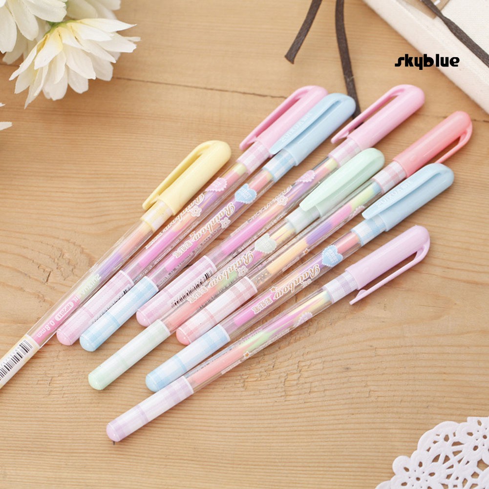 [Mùa tựu trường]0.8mm Colorful Painting Highlighter Marker Gel Ink Pen Office School Stationary