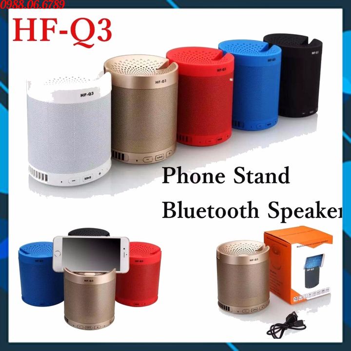 Loa bluetooth mini HF-Q3 cao cấp⚡FREE SHIP⚡cực hay-Chất liệu: Nhựa ABS + Kim loại - Nghe radio FM -PIN: 2000mAh