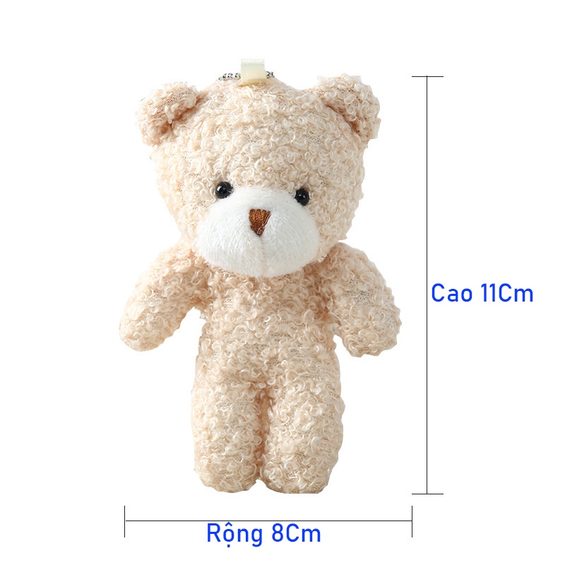 Móc Khoá Gấu Bông Siêu Dễ Thương Đáng Yêu, Treo balo Túi Xách