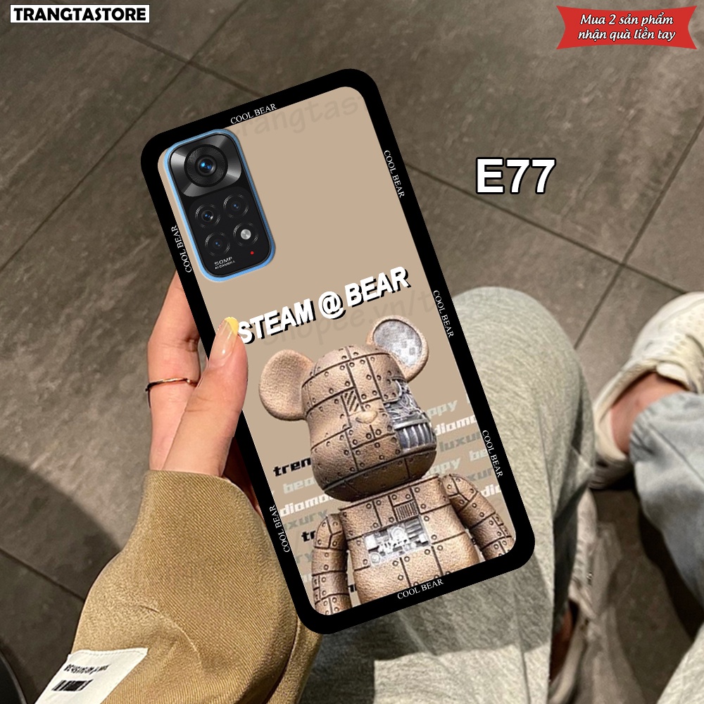 Ốp Xiaomi Redmi Note 11 4G/5G - Note 11s - Note 11 Pro - Note 11 Pro China in hình gấu Bearbrick,Metal Style,Doremon siê
