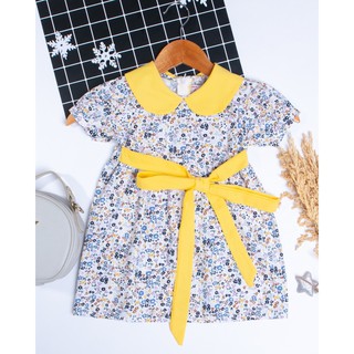 Đầm (váy) cotton hoa nhí cho bé