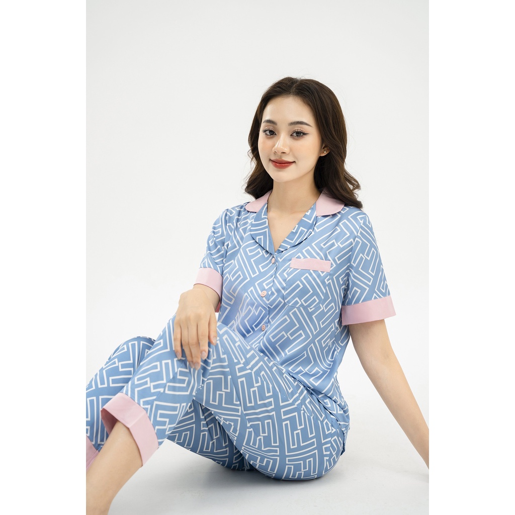 Đồ Ngủ Bộ Pijama Nữ VADESI Lụa Cao Cấp Quần Dài Tay Ngắn Mặc Nhà Đẹp Mềm Mịn Thấm Hút Thoáng Mát