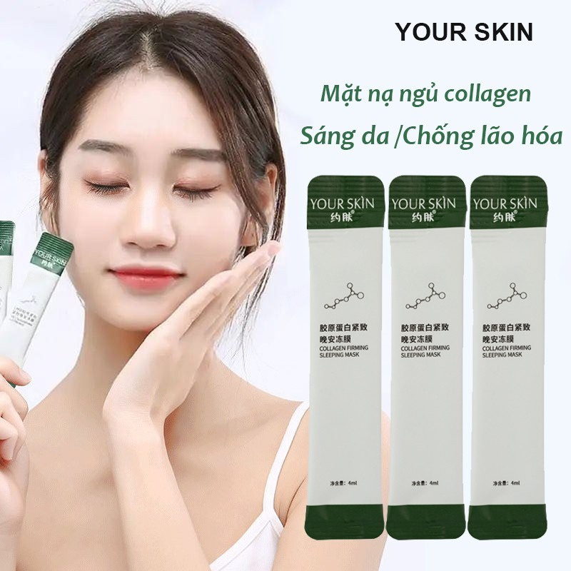 Hộp 20 gói mặt nạ ngủ thạch nâng cơ căng bóng Yfuveoy Collagen Your Skin - Tobee