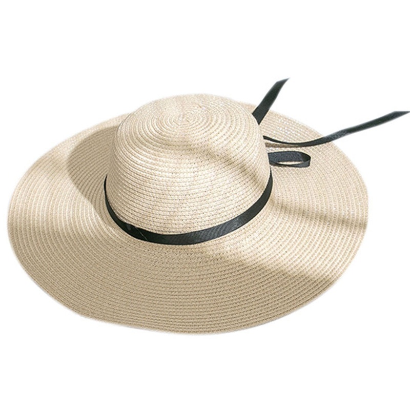 Mũ Cói Rộng Vành Chống Tia UV Thời Trang Đi Biển Cho Bé