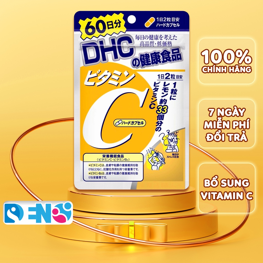 Viên uống Vitamin C DHC 60 ngày Nhật Bản Denostore, bổ sung Vitamin C  tăng sức đề kháng