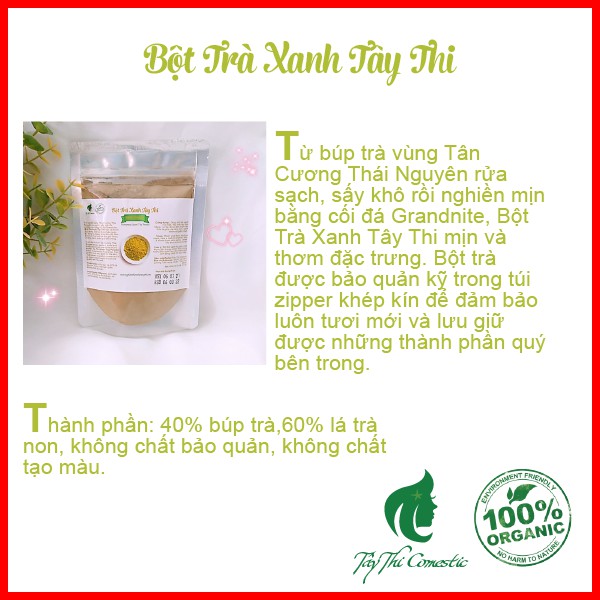 Bột Trà Xanh Nguyên Chất 100g