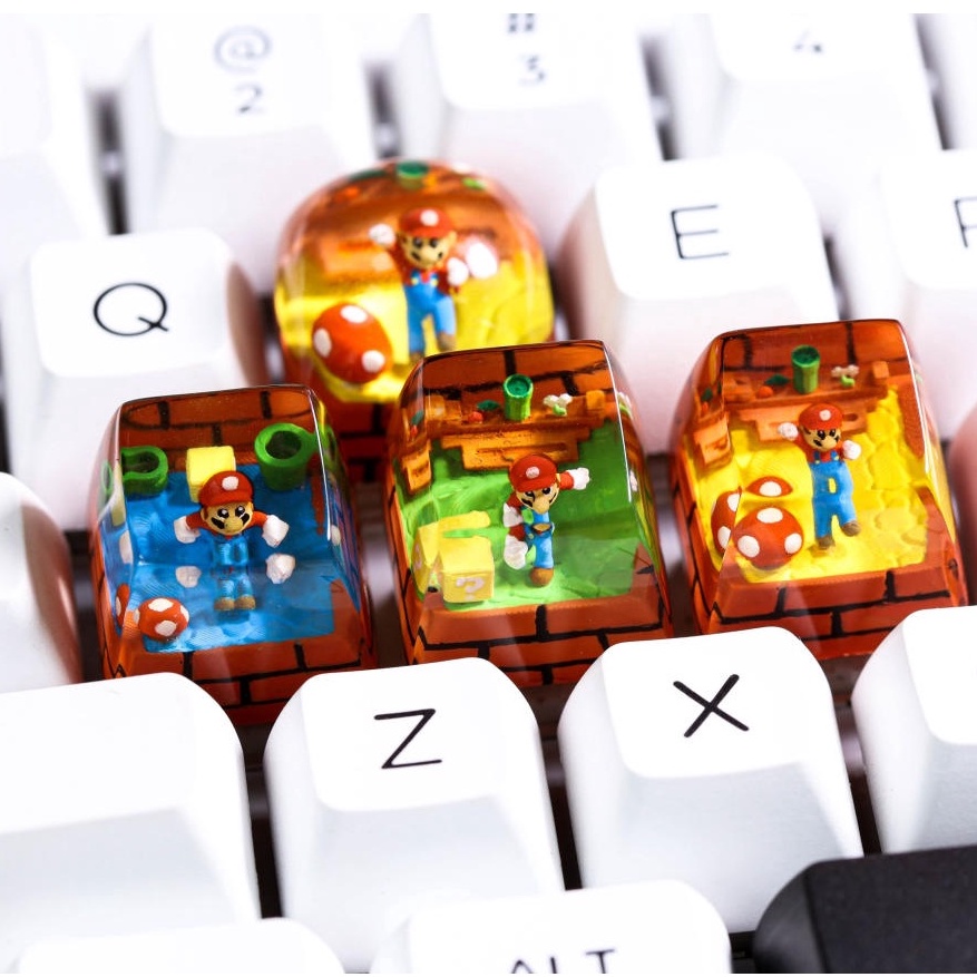 Keycap lẻ Super Mario, keycap SA profile, keycap artisan giá rẻ
