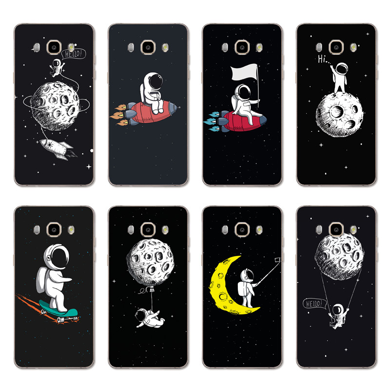 Ốp điện thoại silicone TPU mềm in hình phi hành gia hoạt hình cho Samsung Galaxy A9 C5 C7 C9 Pro /J7 J5 2015