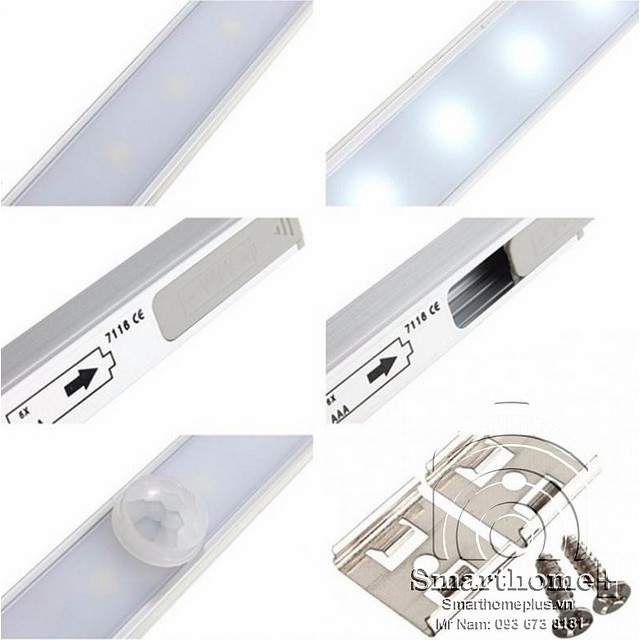 Đèn Led Cảm Ứng Tủ Quần Áo Dùng Pin 20 Led DL016