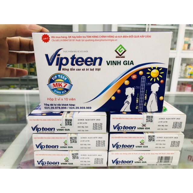 VIPTEEN hỗ trợ tăng chiều cao, Cốm Bổ Sung Canxi, Bổ Sung Canxi Giúp Xương Chắc Khỏe Cho Trẻ 9 -18 tuổi_ Chính hãng