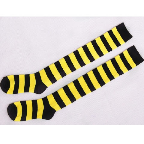 JSC Jiashucheng Vớ Dài Qua Gối Kẻ Sọc Rộng Phong Cách Preppy Nhật Bản Cho Nữ Sinh