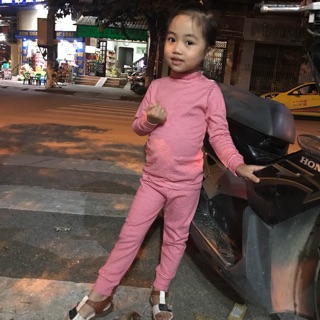 Bộ cotton len cổ 3 phân
