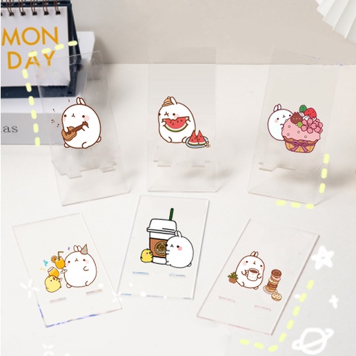 Giá đỡ điện thoại mica molang GDMC13 giá cute dễ thương trong suốt hoạt hình idol thần tượng