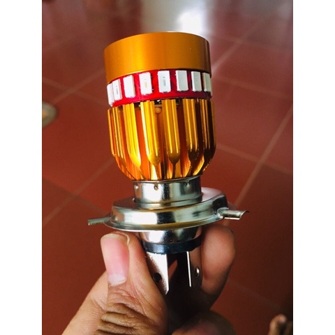 Đèn 7 MÀU chân H4 siêu sáng, Đèn Led gắn cho xe ga xe số, bảo hành 3 THÁNG