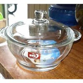Âu thố thủy tinh có nắp màu trắng đủ size