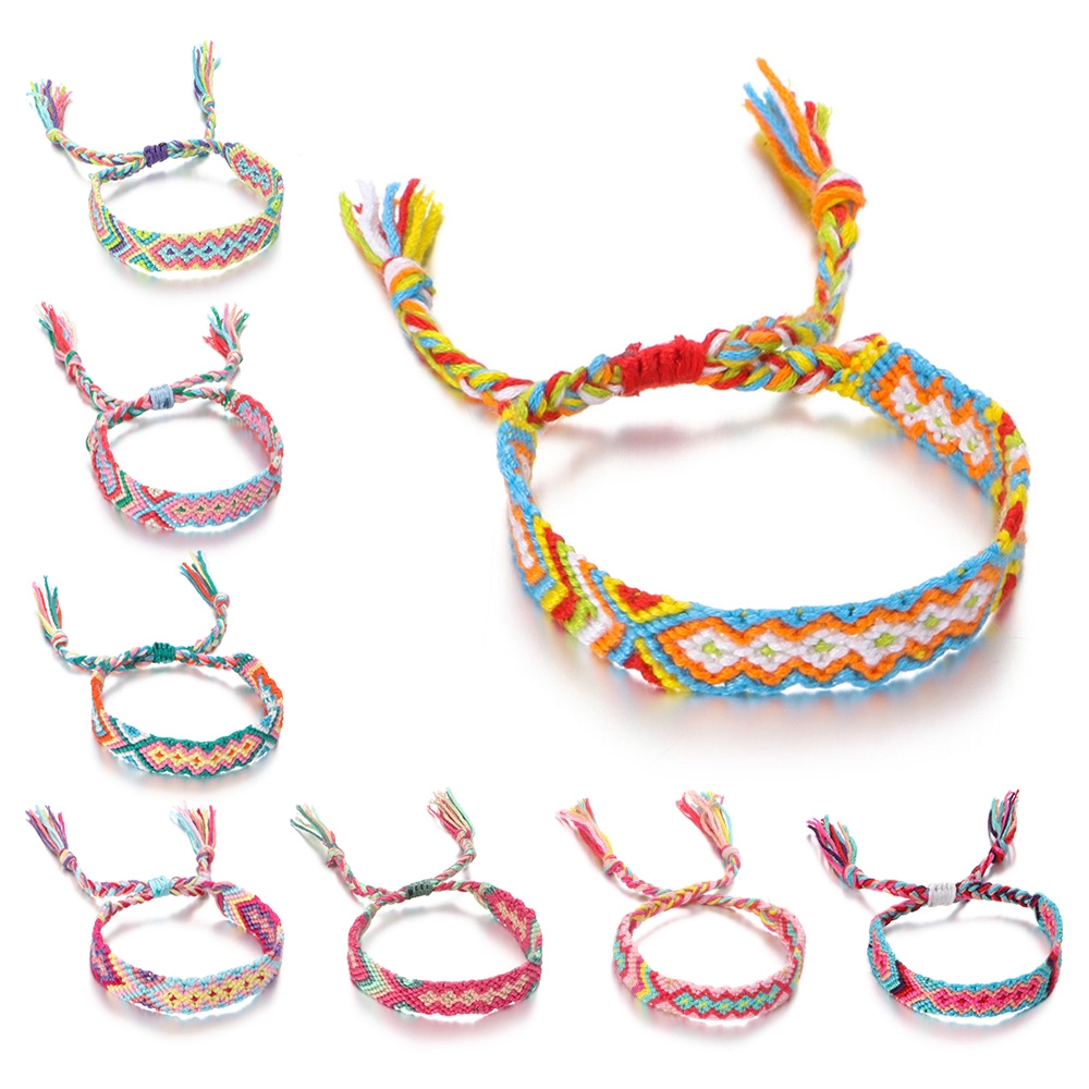 [Mã FA35 giảm 35K đơn 100K] Vòng tay dây cotton nhiều lớp đính trang trí nhiều kiểu dáng | BigBuy360 - bigbuy360.vn