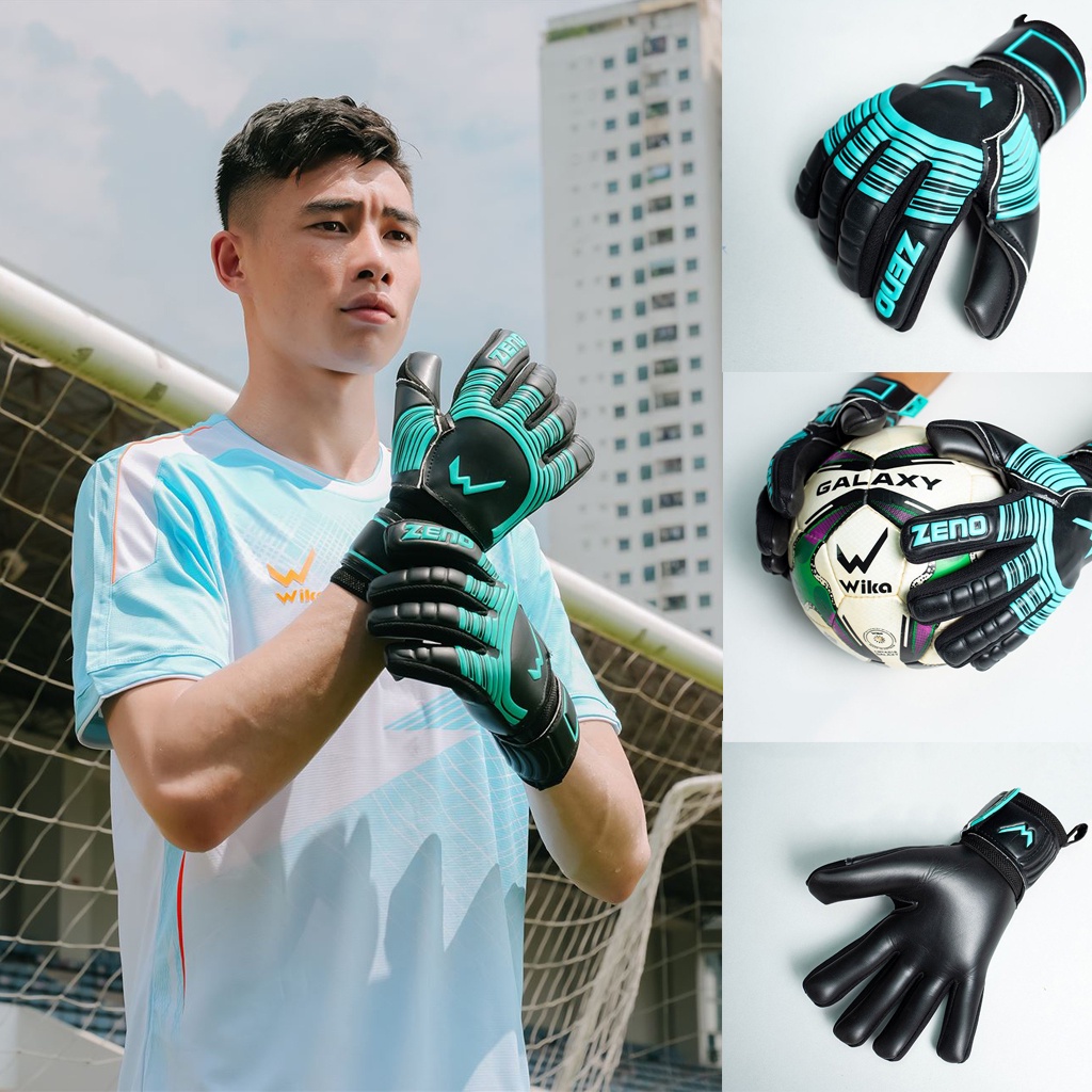 Găng Tay Thủ Môn WIKA Zeno x Quan Văn Chuẩn, Có Xương tháo rời được