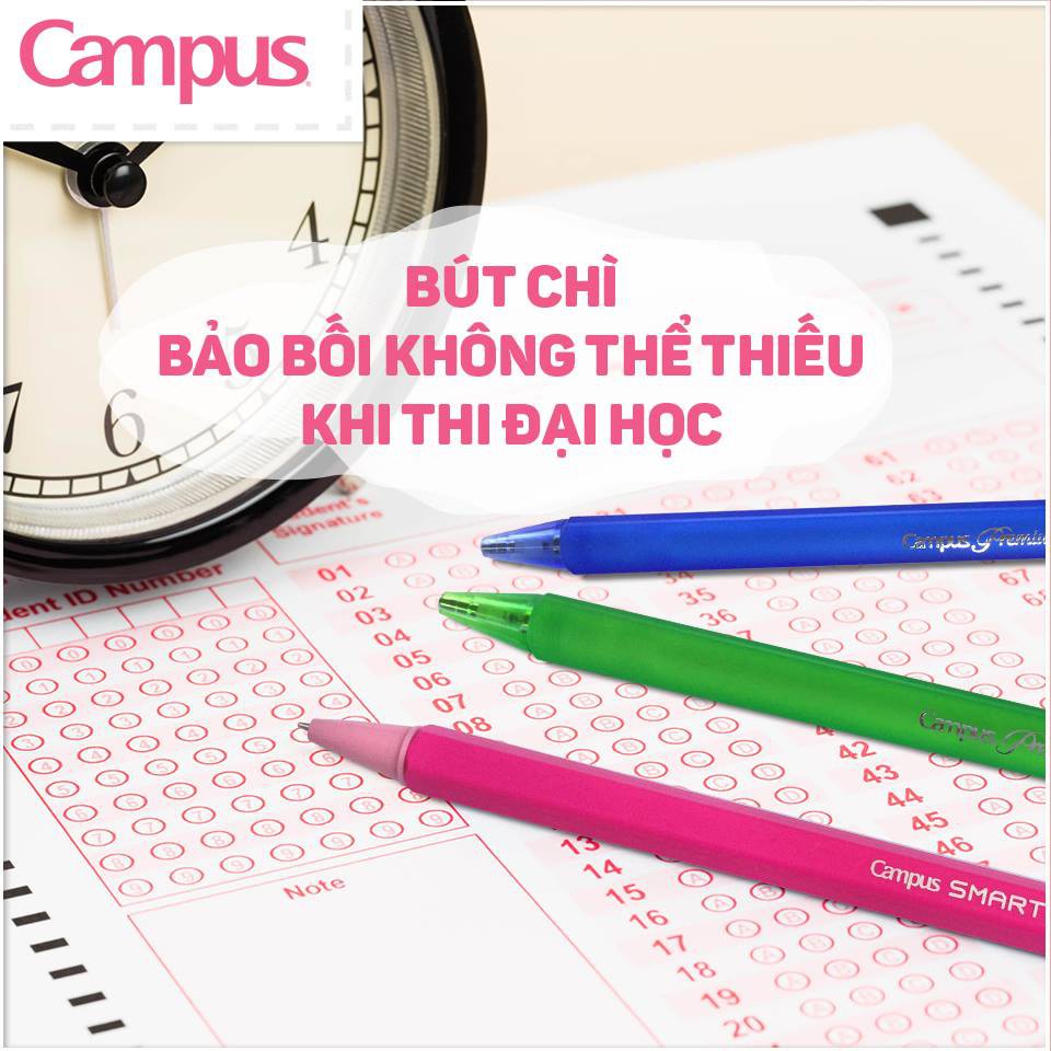 Bút chì trắc nghiệm, bút chì Campus, bút chì bấm, bút chì ngòi 0.9