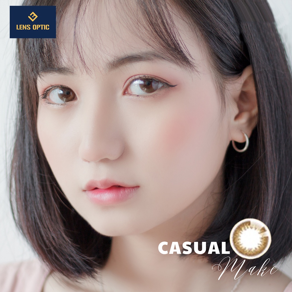 Kính áp tròng 1 ngày màu Casual Make SEED Eye Coffret 1 Day cho mắt cận - Lens Optic
