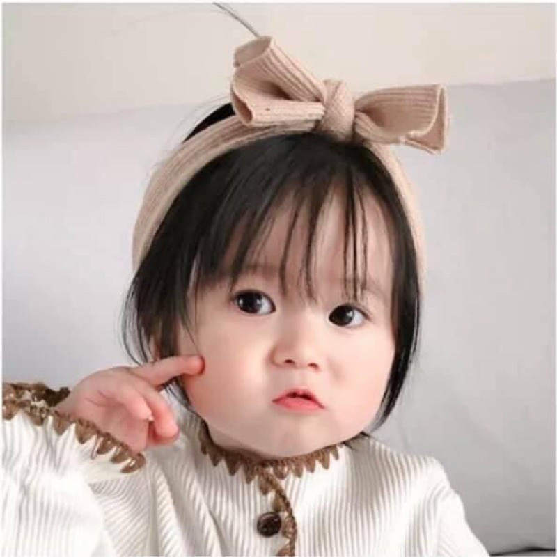 Turban (Băng đô) bản rộng vải cotton mềm mịn co giãn cho bé gái siêu dễ thương