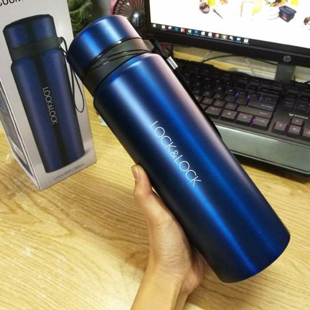 Bình Giữ Nhiệt Lock&amp;Lock Thép Không Gỉ Vacuum Bottle LHC6180 (800ml) Chính hãng. Bảo hành